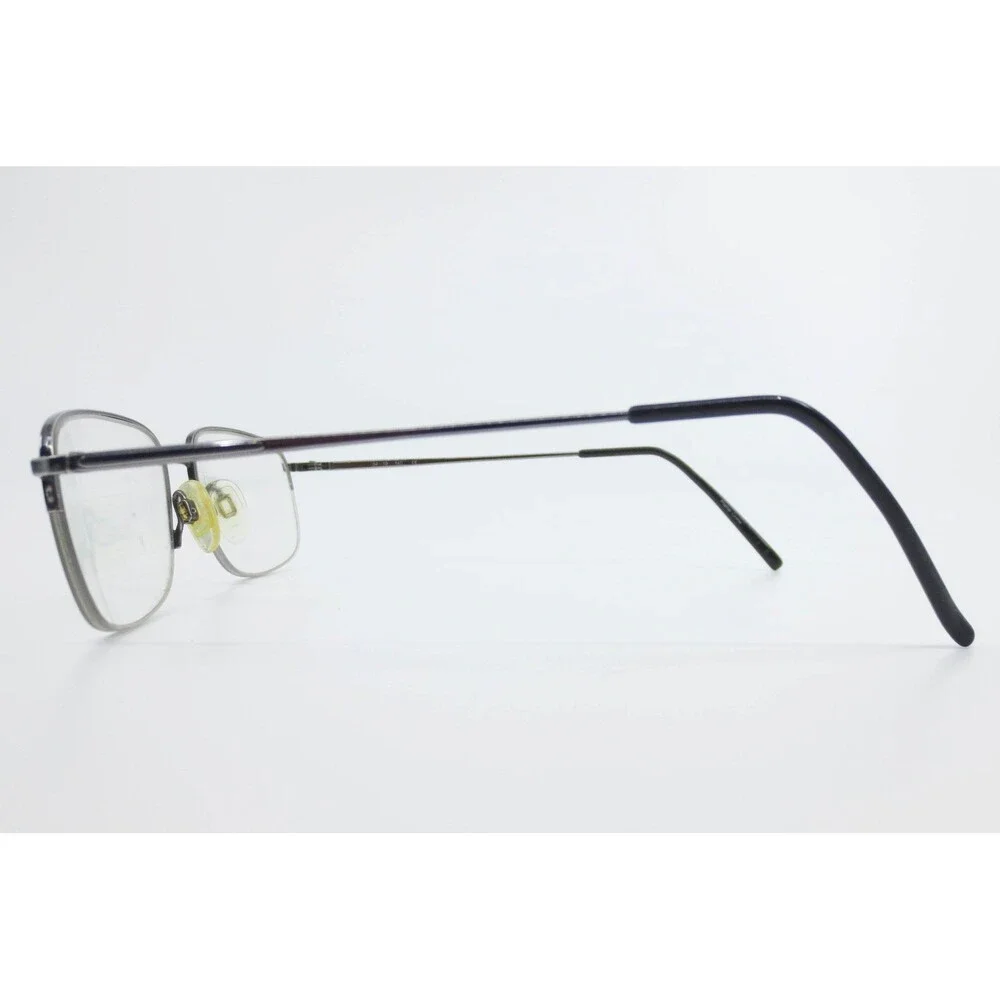 Ti-Flex T1506 Gunmetal Semi Rimless Eyeglasses Frames 54-19-140 Rectangular Mens